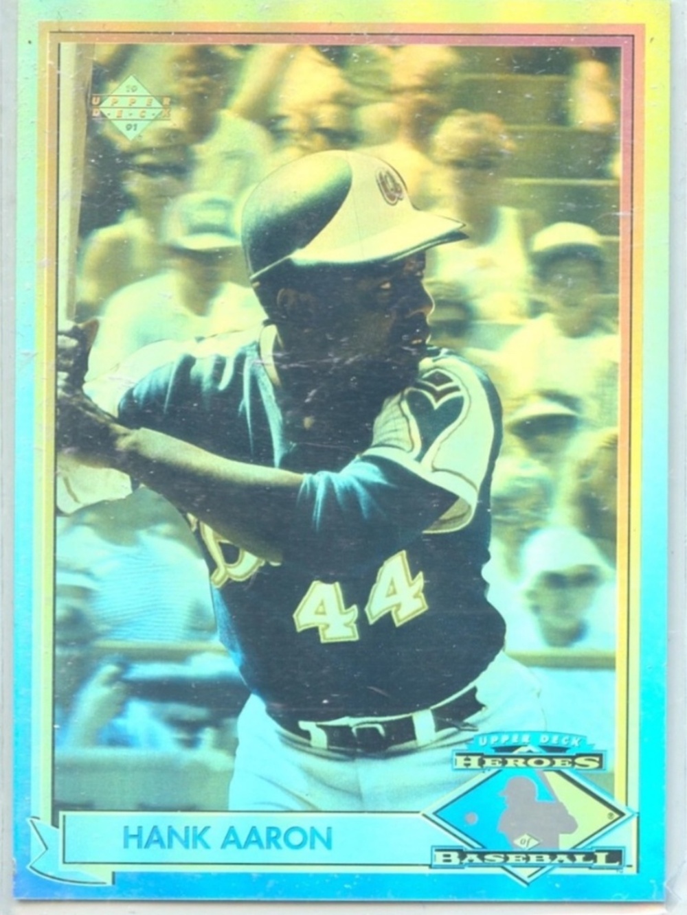 Hank Aaron 1991 Upper Deck Hologram Baseball Card